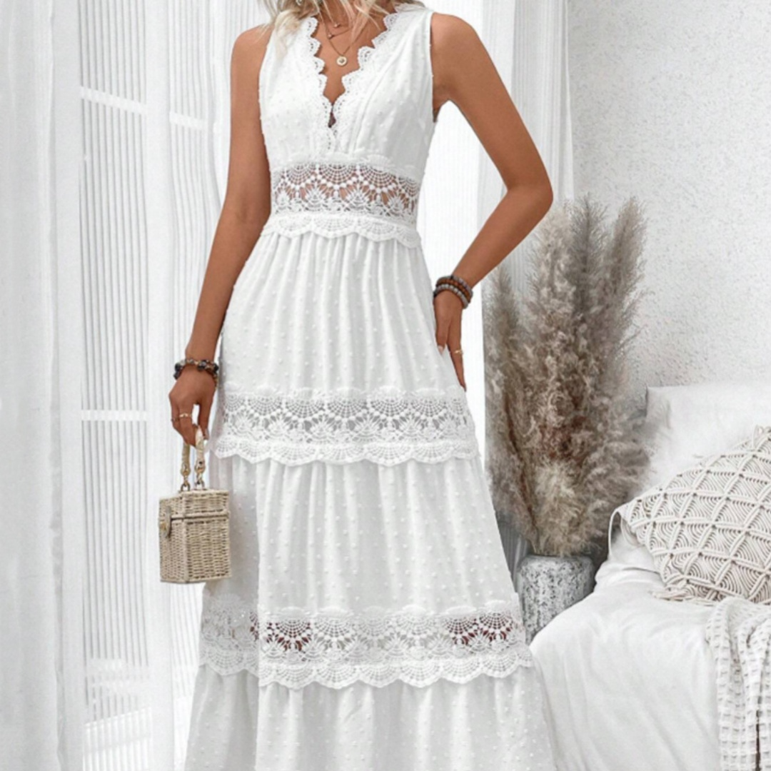 Robe Dentelle Sans Manches