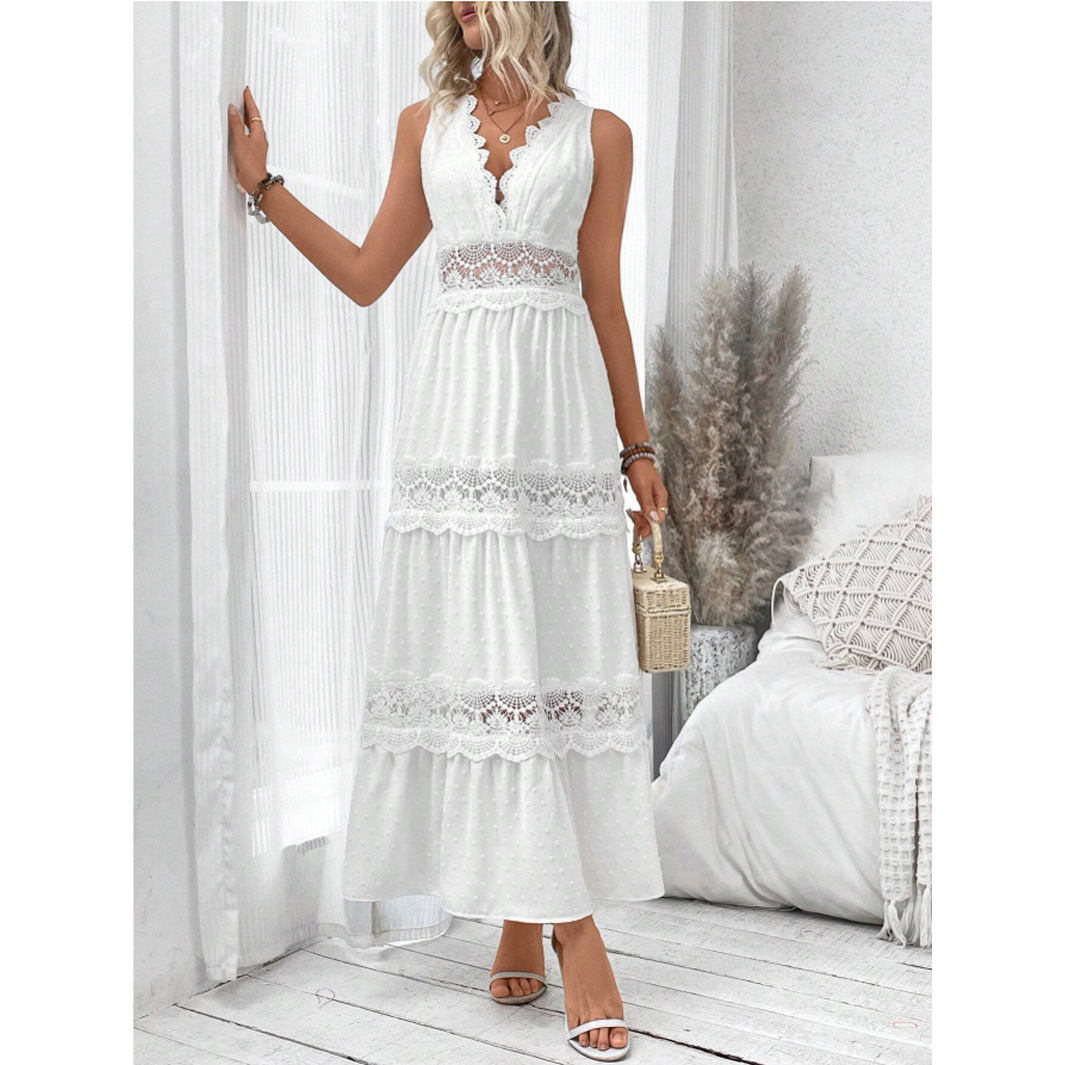 Robe Dentelle Sans Manches