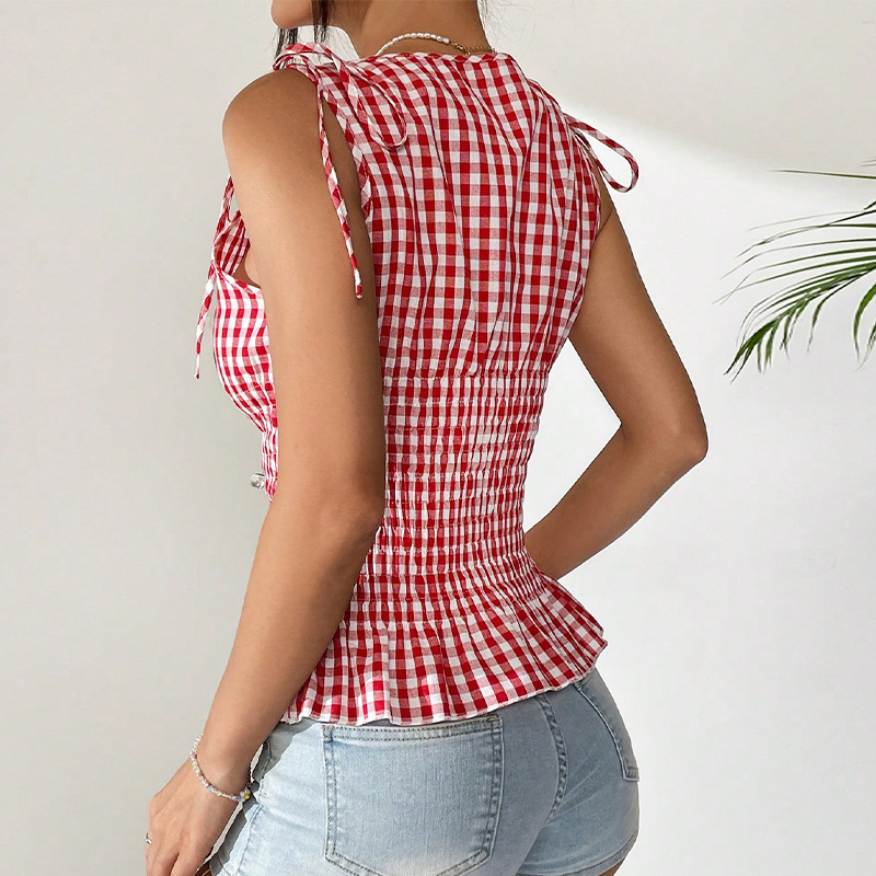 Camisole Dentelle Carreaux