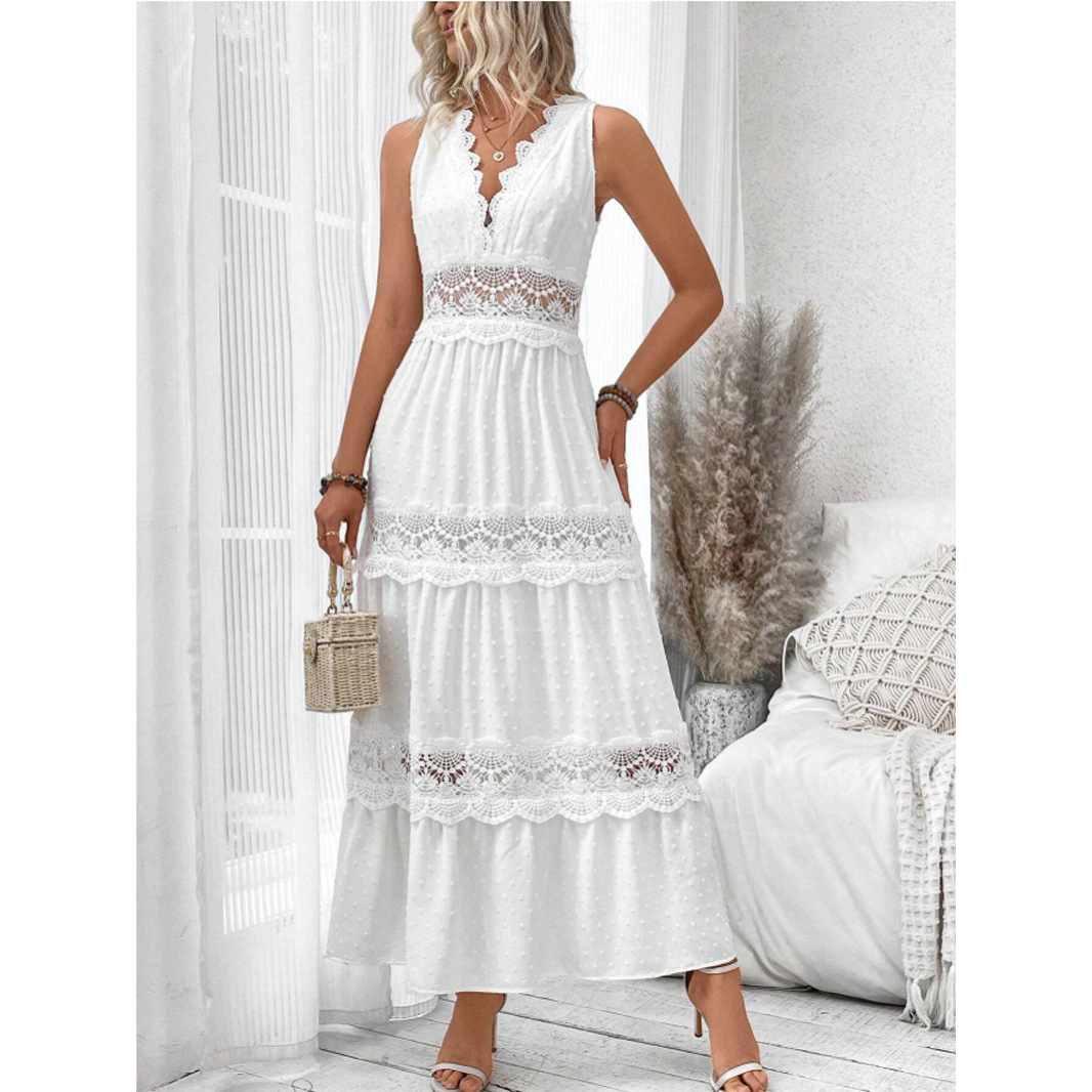 Robe Dentelle Sans Manches