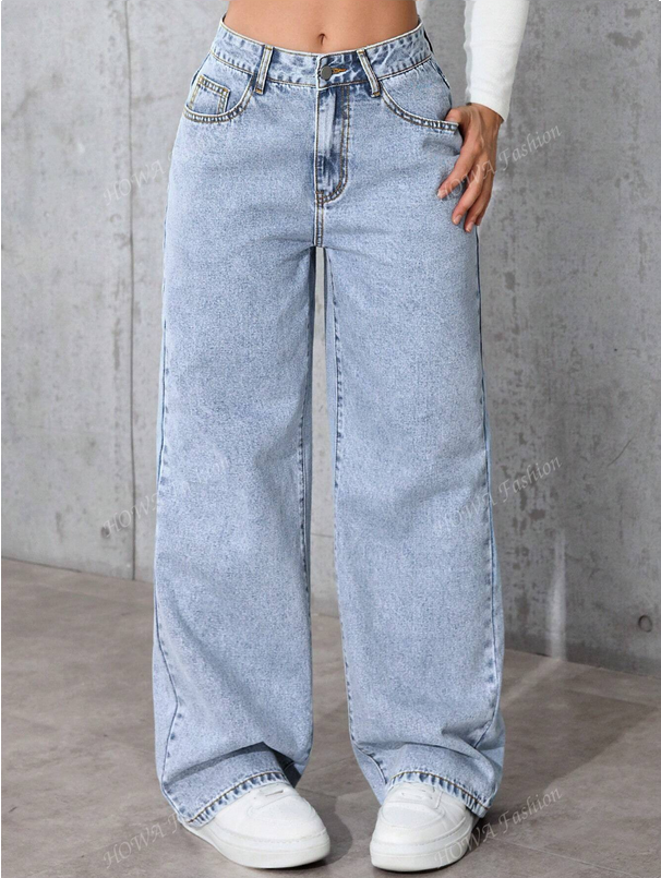 Jean denim décontracté.