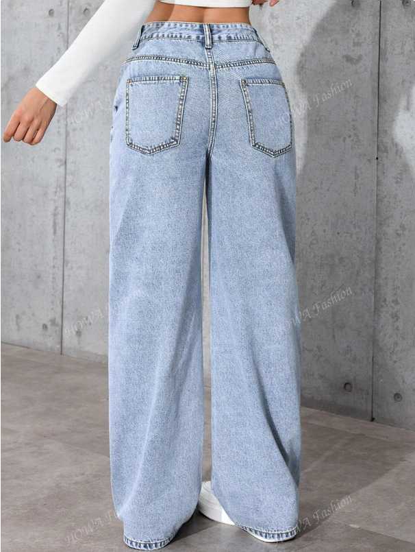 Jean denim décontracté.