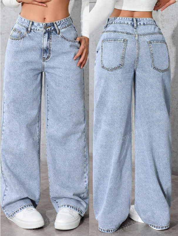 Jean denim décontracté.