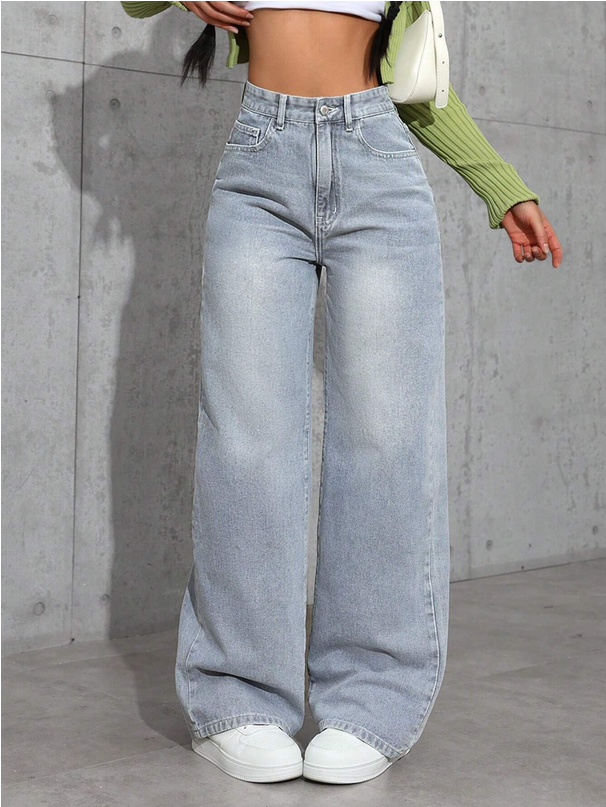 Jean denim décontracté.