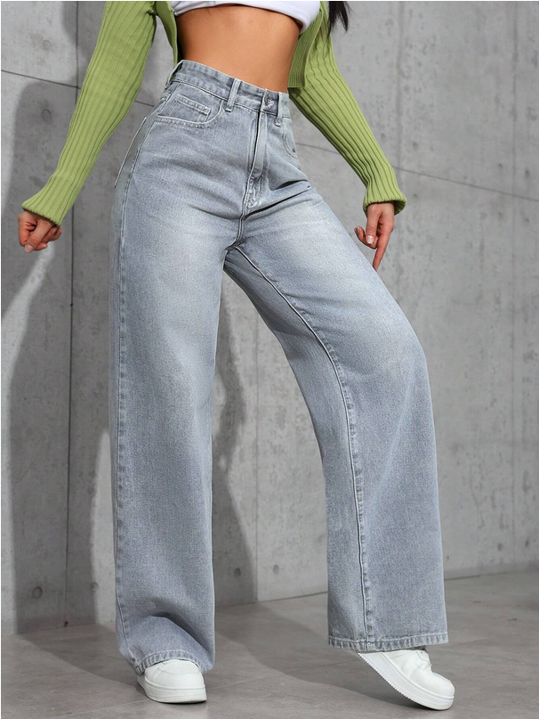 Jean denim décontracté.