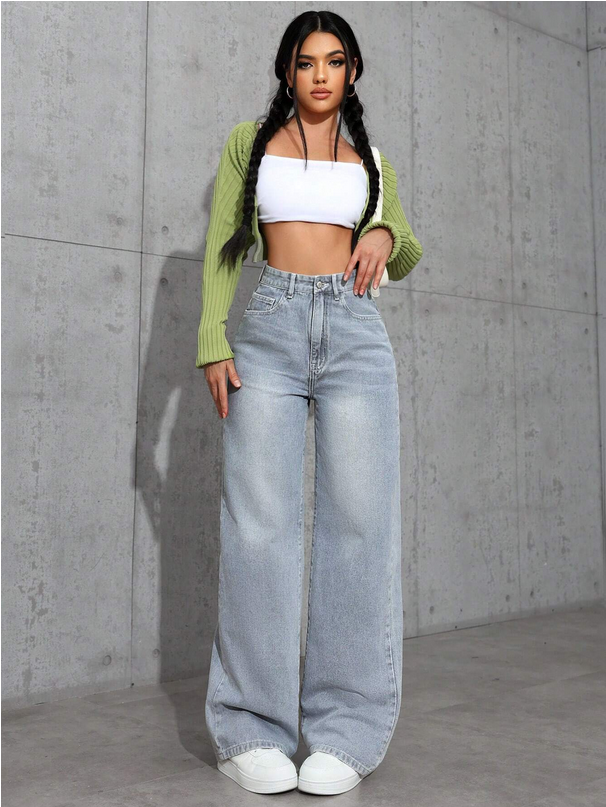 Jean denim décontracté.