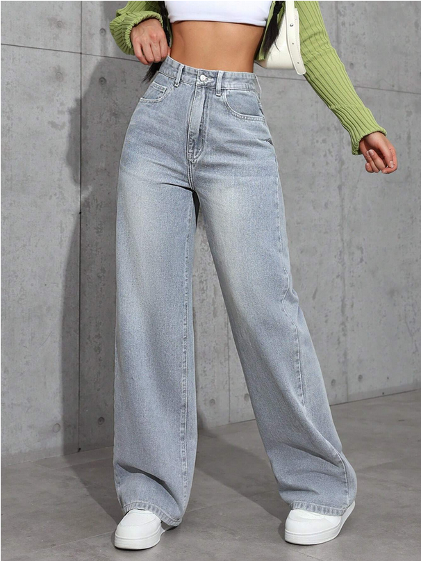 Jean denim décontracté.