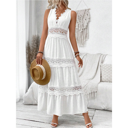 Robe Dentelle Sans Manches