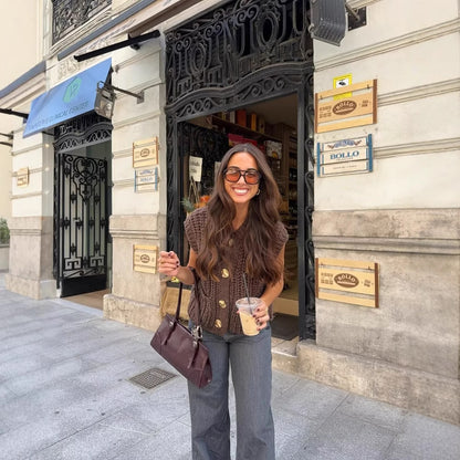 Gilet d’hiver en grosse maille