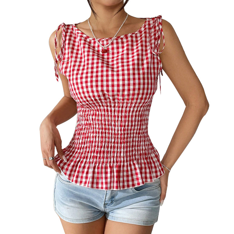 Camisole Dentelle Carreaux