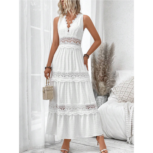 Robe Dentelle Sans Manches