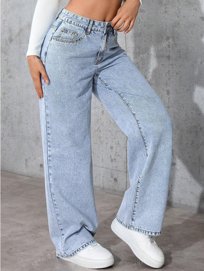 Jean denim décontracté.